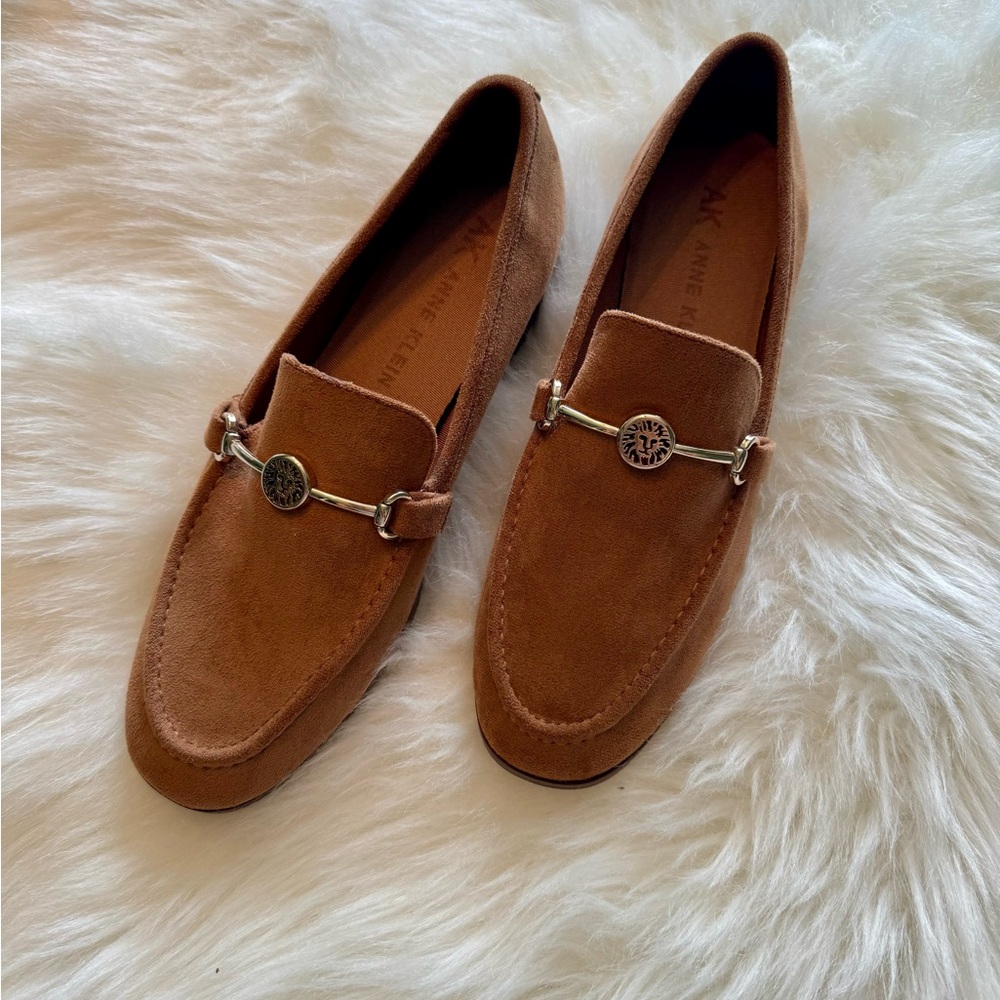 New Anne Klein Harlie Bit Loafers Detail 7.5 Chestnut